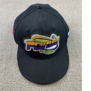 Fortune‎ Men's Size 7 3/8  Streetwear Fortune Fitted Hat Black Graphic Cap